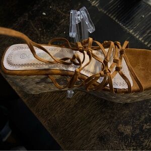 Brown Wedge Sandals